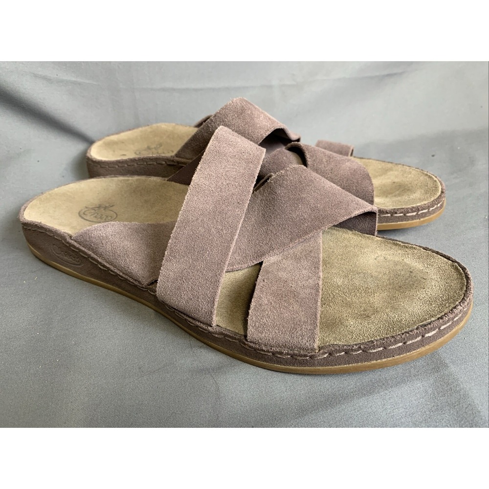 Chaco Wayfarer Slide Women's Size 8 Suede Sparrow Lavender Performance‎ Sandals